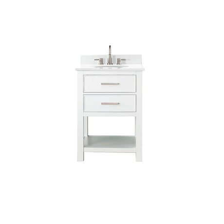 Avanity Brooks 25 in. Vanity in White finish with Engineered White Stone Top