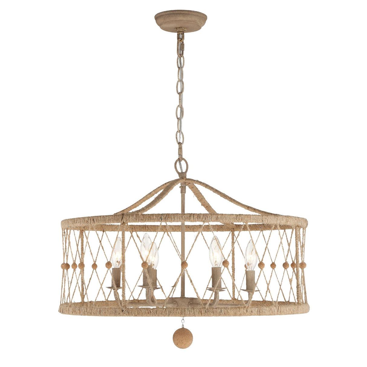 Brixton 6 Light Burnished Silver Chandelier BRX-B7906-BS