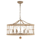 Brixton 6 Light Burnished Silver Chandelier BRX-B7906-BS