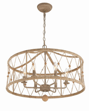 Brixton 6 Light Burnished Silver Chandelier BRX-B7906-BS