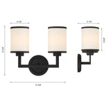 Bryant 2 Light Black Forged Sconce BRY-8002-BF