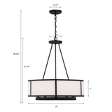 Bryant 6 Light Black Forged Chandelier BRY-8006-BF