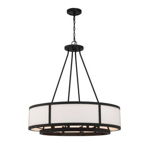 Bryant 8 Light Black Forged Chandelier BRY-8008-BF