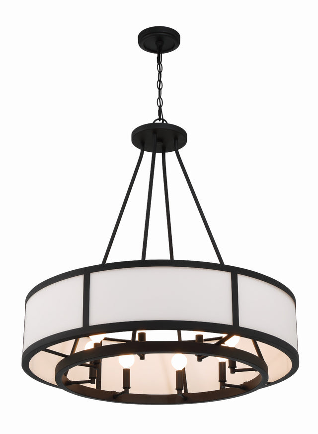 Bryant 8 Light Black Forged Chandelier BRY-8008-BF