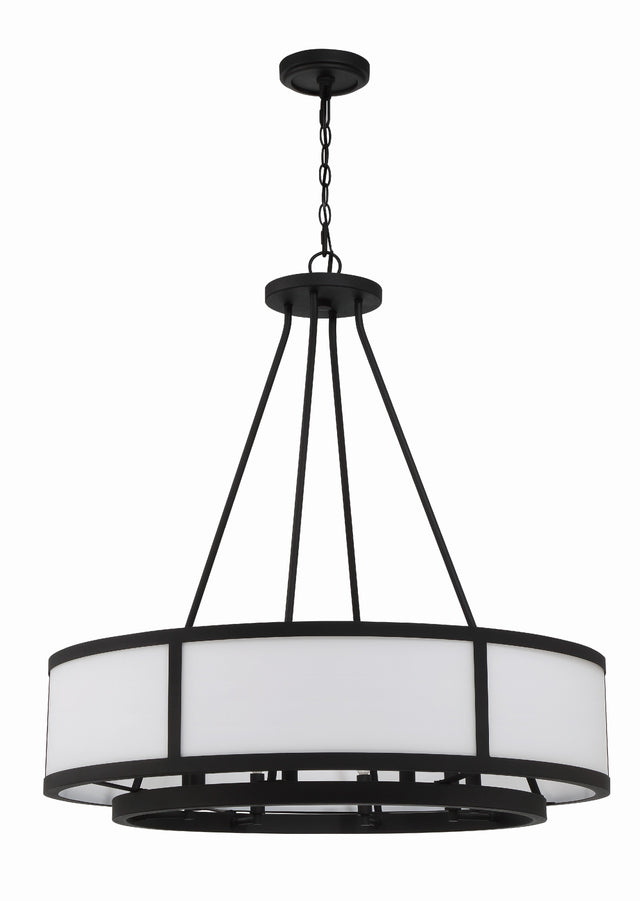 Bryant 8 Light Black Forged Chandelier BRY-8008-BF