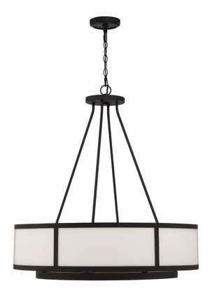 Bryant 8 Light Black Forged Chandelier BRY-8008-BF