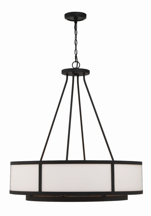 Bryant 8 Light Black Forged Chandelier BRY-8008-BF