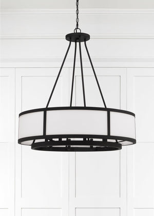 Bryant 8 Light Black Forged Chandelier BRY-8008-BF