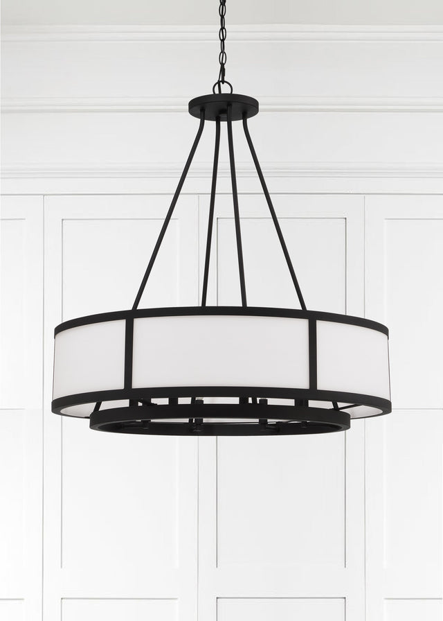 Bryant 8 Light Black Forged Chandelier BRY-8008-BF