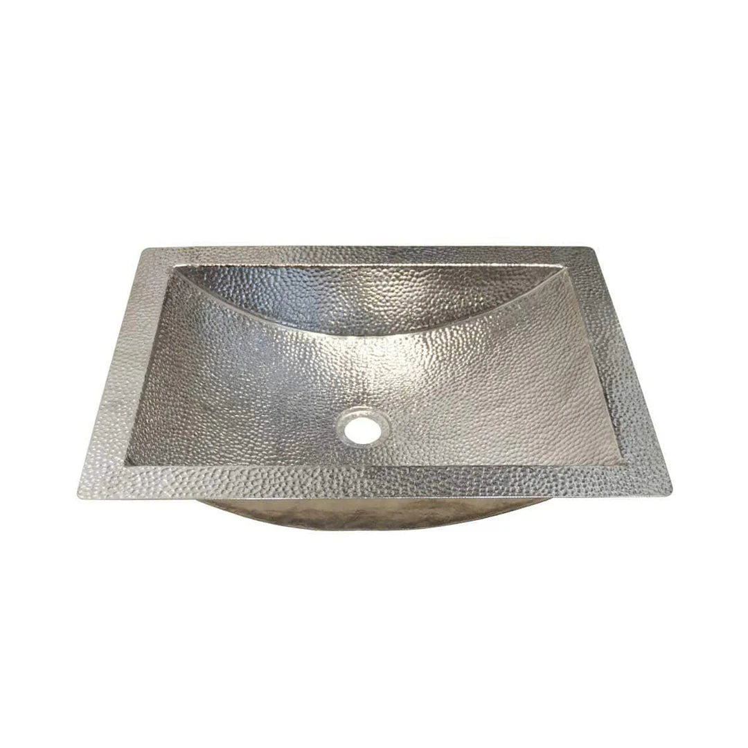 Native Trails Avila 21" Rectangular Hammered Brushed Nickel Undermount Bathroom Sink (Showroom Display for Sale)