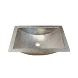 Native Trails Avila 21" Rectangular Hammered Brushed Nickel Undermount Bathroom Sink