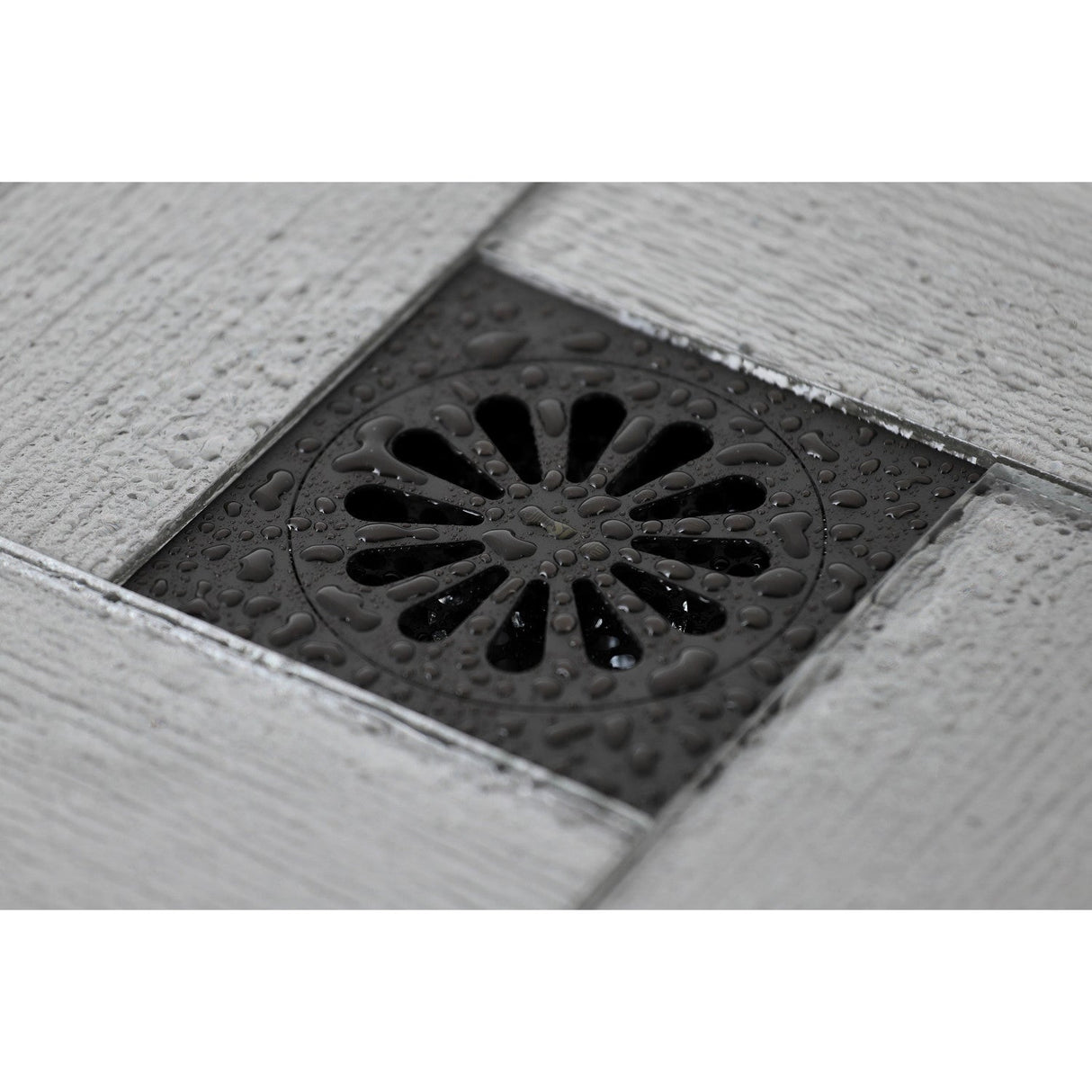 Watercourse BSF4161ORB 4-Inch Square Grid Shower Drain with Hair Catcher, Oil Rubbed Bronze
