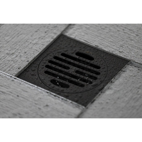 Watercourse BSF4262ORB 4-Inch Square Grid Shower Drain with Hair Catcher, Oil Rubbed Bronze