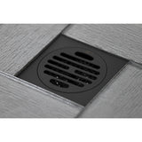 Watercourse BSF4262ORB 4-Inch Square Grid Shower Drain with Hair Catcher, Oil Rubbed Bronze