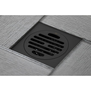 Watercourse BSF4262ORB 4-Inch Square Grid Shower Drain with Hair Catcher, Oil Rubbed Bronze