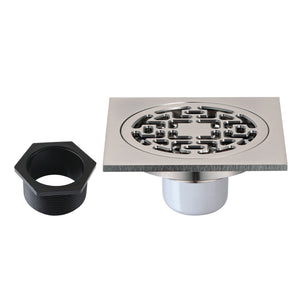 Watercourse BSF4272BN 4-Inch Square Brass Shower Drain, Brushed Nickel