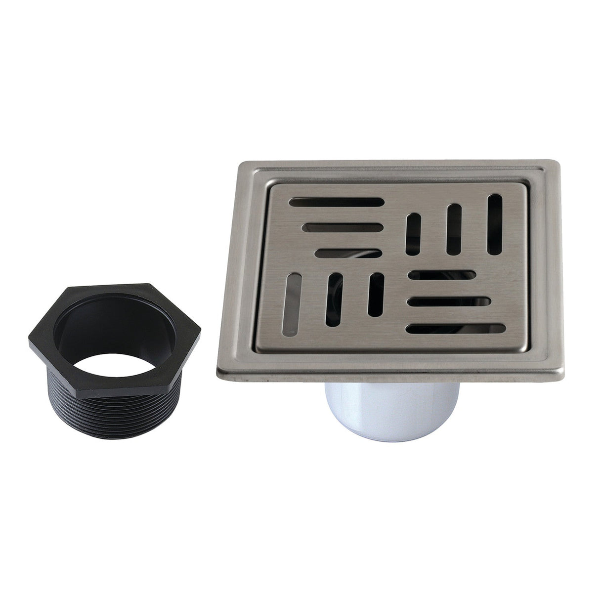 Watercourse BSF4410SS 4-Inch Square Shower Drain, Polished Stainless Steel