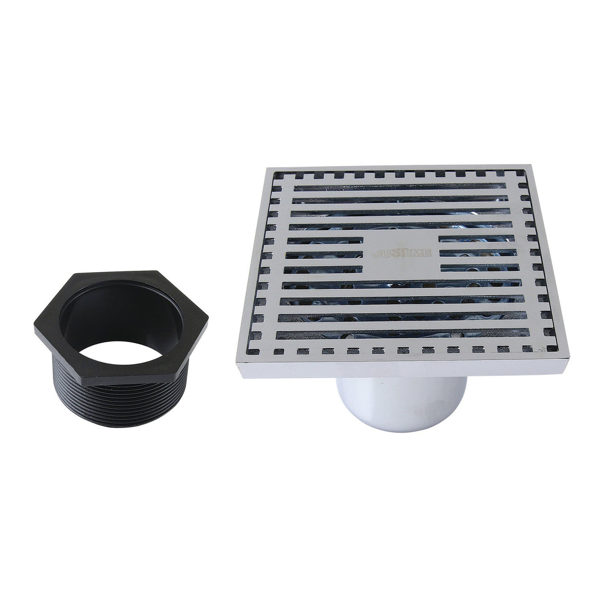 Watercourse BSF4464C 4-Inch Square Shower Drain, Polished Chrome