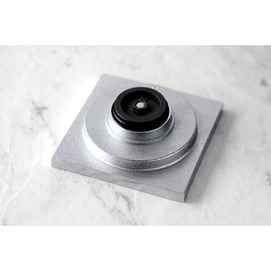 Watercourse BSF6310C 4-Inch Square Grid Shower Drain with Hair Catcher, Polished Chrome