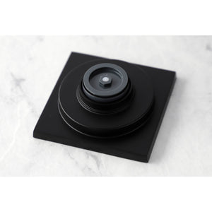 Watercourse BSF6310MB 4-Inch Square Grid Shower Drain with Hair Catcher, Matte Black