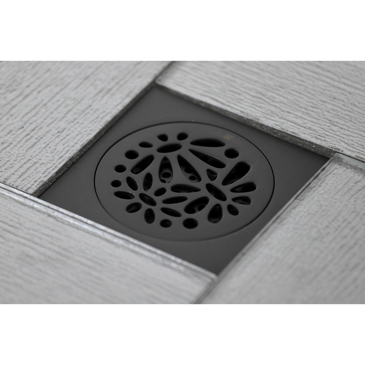 Watercourse BSF6360ORB 4-Inch Square Grid Shower Drain with Hair Catcher, Oil Rubbed Bronze