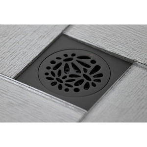 Watercourse BSF6360ORB 4-Inch Square Grid Shower Drain with Hair Catcher, Oil Rubbed Bronze