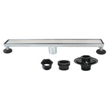 Watercourse BSFK2421 24-Inch Stainless Steel Linear Shower Drain with Flange, Polished Chrome