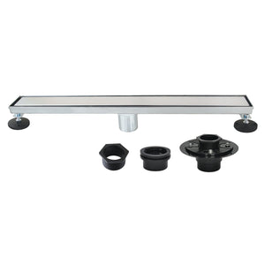 Watercourse BSFK2421 24-Inch Stainless Steel Linear Shower Drain with Flange, Polished Chrome