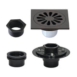 Watercourse BSFK4161ORB 4-Inch Square Brass Shower Drain, Oil Rubbed Bronze
