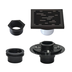 Watercourse BSFK6310ORB 4-Inch Square Brass Shower Drain, Oil Rubbed Bronze