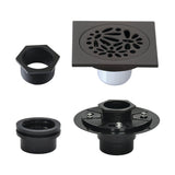 Watercourse BSFK6360ORB 4-Inch Square Brass Shower Drain, Oil Rubbed Bronze