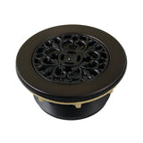 Watercourse BSFT4135 4-1/4 Inch Round Brass Shower Base Drain, Oil Rubbed Bronze