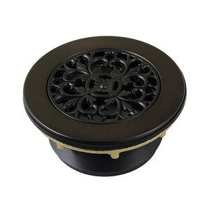 Watercourse BSFT4135 4-1/4 Inch Round Brass Shower Base Drain, Oil Rubbed Bronze