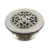Watercourse BSFT4136 4-1/4 Inch Round Brass Shower Base Drain, Polished Nickel