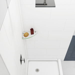 DreamLine DreamStone 36 in. D x 36 in. W Base and Wall Kit in White Traditional Subway Pattern