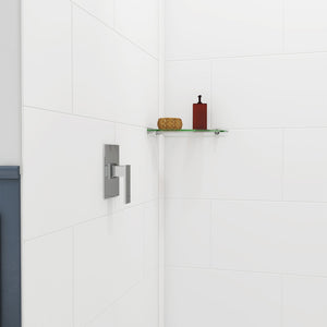 DreamLine DreamStone 36 in. D x 36 in. W Base and Wall Kit in White Traditional Subway Pattern