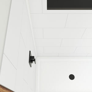 DreamLine DreamStone 34 in. D x 42 in. W Base and Wall Kit in White Traditional Subway Pattern