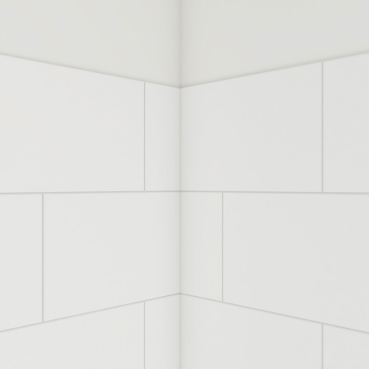 DreamLine DreamStone 34 in. D x 54 in. W Base and Wall Kit in White Traditional Subway Pattern