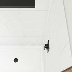 DreamLine DreamStone 32 in. D x 60 in. W Base and Wall Kit in White Traditional Subway Pattern