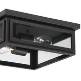 Byron 2 Light Matte Black Outdoor Flush Mount BYR-80100-MK