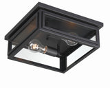 Byron 2 Light Matte Black Outdoor Flush Mount BYR-80100-MK