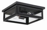 Byron 2 Light Matte Black Outdoor Flush Mount BYR-80100-MK