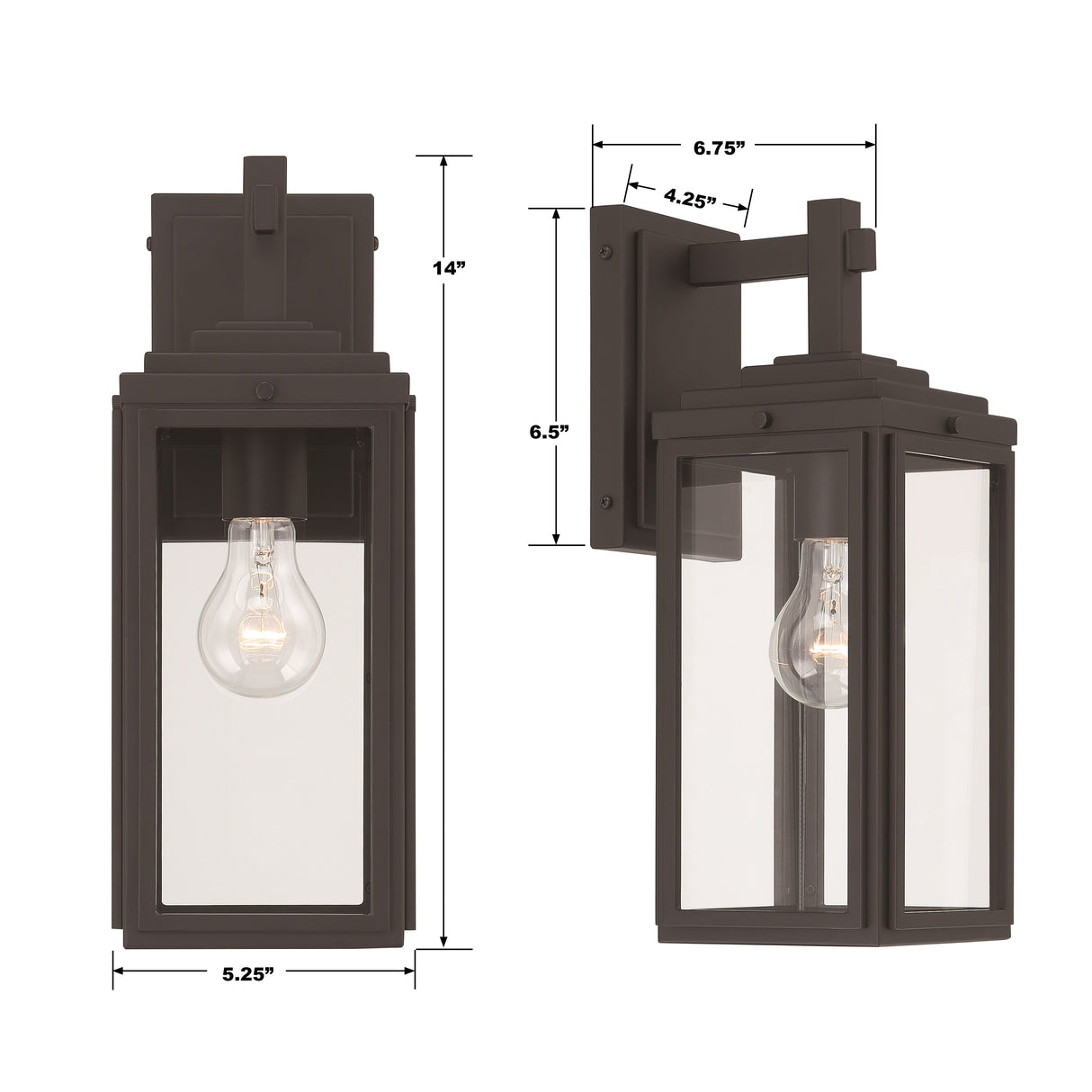 Byron 1 Light Matte Black Outdoor Sconce BYR-80101-MK