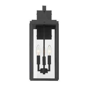 Byron 3 Light Matte Black Outdoor Sconce BYR-80103-MK