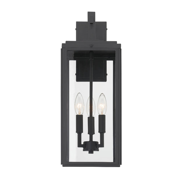 Byron 3 Light Matte Black Outdoor Sconce BYR-80103-MK