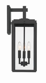 Byron 3 Light Matte Black Outdoor Sconce BYR-80103-MK