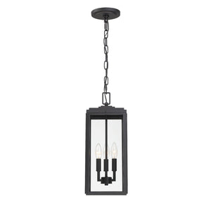 Byron 3 Light Matte Black Outdoor Pendant BYR-80105-MK