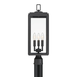 Byron 3 Light Matte Black Outdoor Post BYR-80109-MK