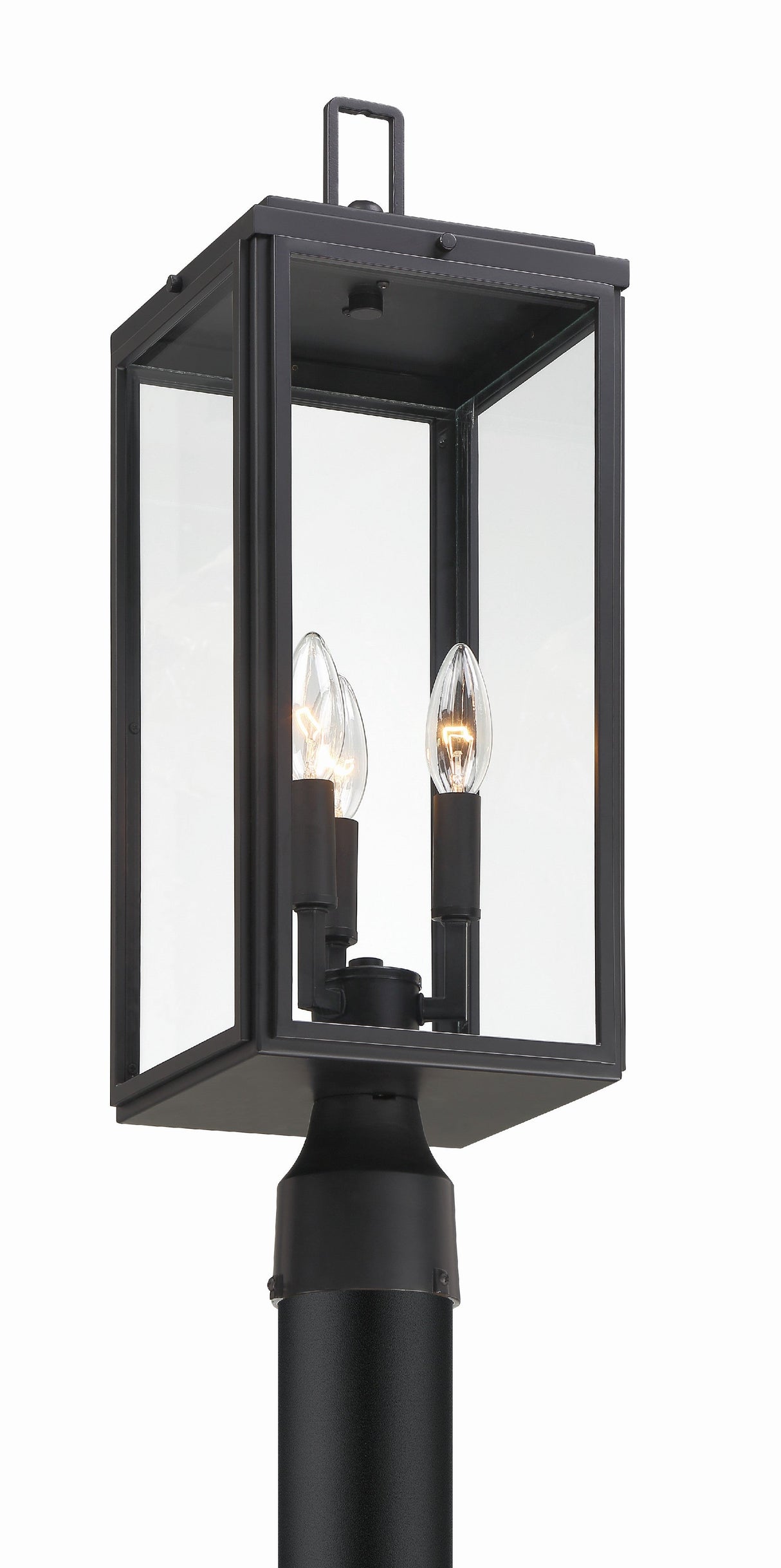 Byron 3 Light Matte Black Outdoor Post BYR-80109-MK