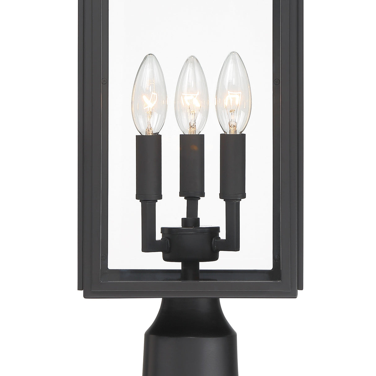 Byron 3 Light Matte Black Outdoor Post BYR-80109-MK